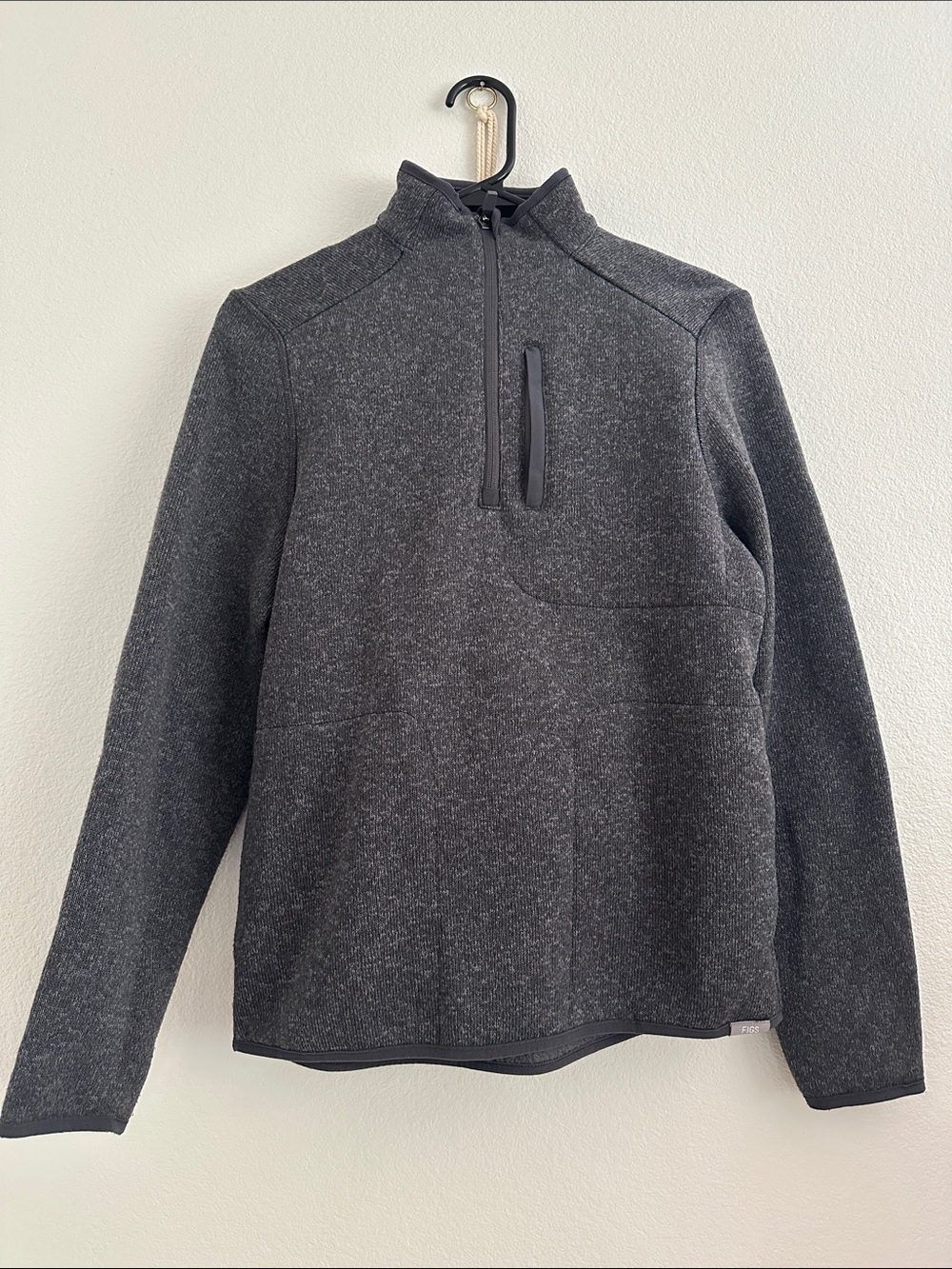 Figs Women’s Charcoal Quarter-Zip Pullover Sweater
